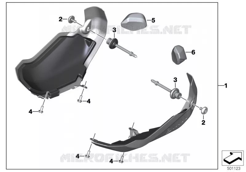 Protection couvre-culasse acier inox BMW Motorrad BMW Motorrad R 1250 2017   K53 (0J71, 0J73)