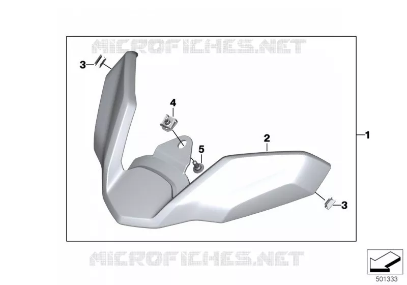 Rallonge garde-boue avant BMW Motorrad BMW Motorrad R 1200 2015 K5x  K50 (0A51, 0A61)