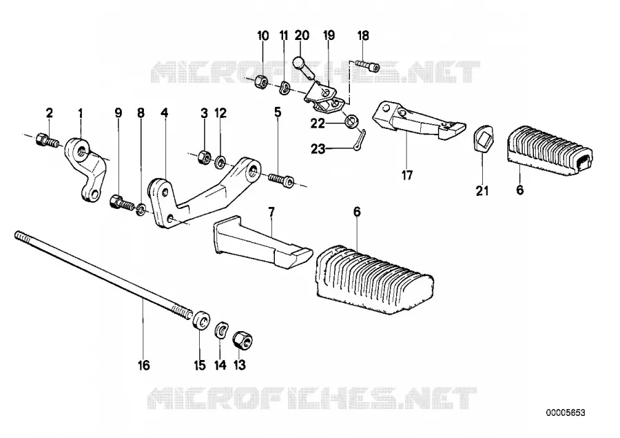 Repose-pied BMW Motorrad BMW Motorrad Classic R 100 1987 2V (87-95)  R100