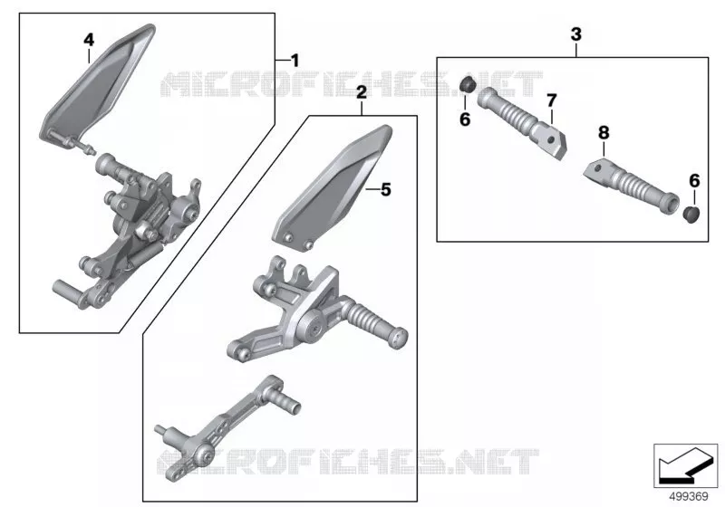 Repose-pieds HP BMW Motorrad BMW Motorrad S 1000 2016   K47 (0D52, 0D62)