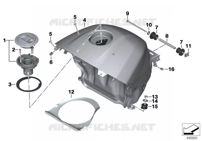 Réservoir de carburant / pièces fixation BMW Motorrad BMW Motorrad S 1000 2018   K67 (0E21, 0E23)