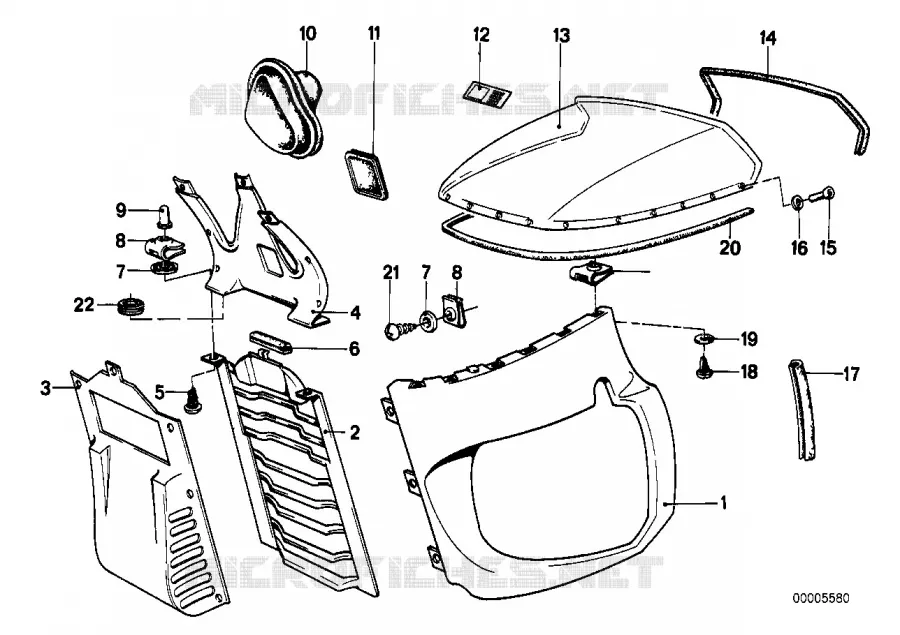 Revêtement moteur/Pare-brise BMW Motorrad BMW Motorrad Classic R 100 1976 2V (76-84)  R100