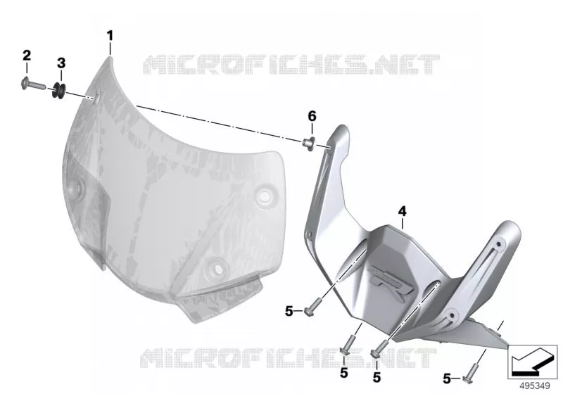 Saute-vent BMW Motorrad BMW Motorrad R 1250 2017   K53 (0J71, 0J73)