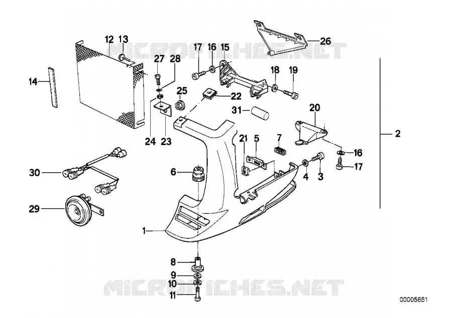Spoiler avant BMW Motorrad BMW Motorrad Classic K 75 1984 3 cyl.  K569 (0562,0571)