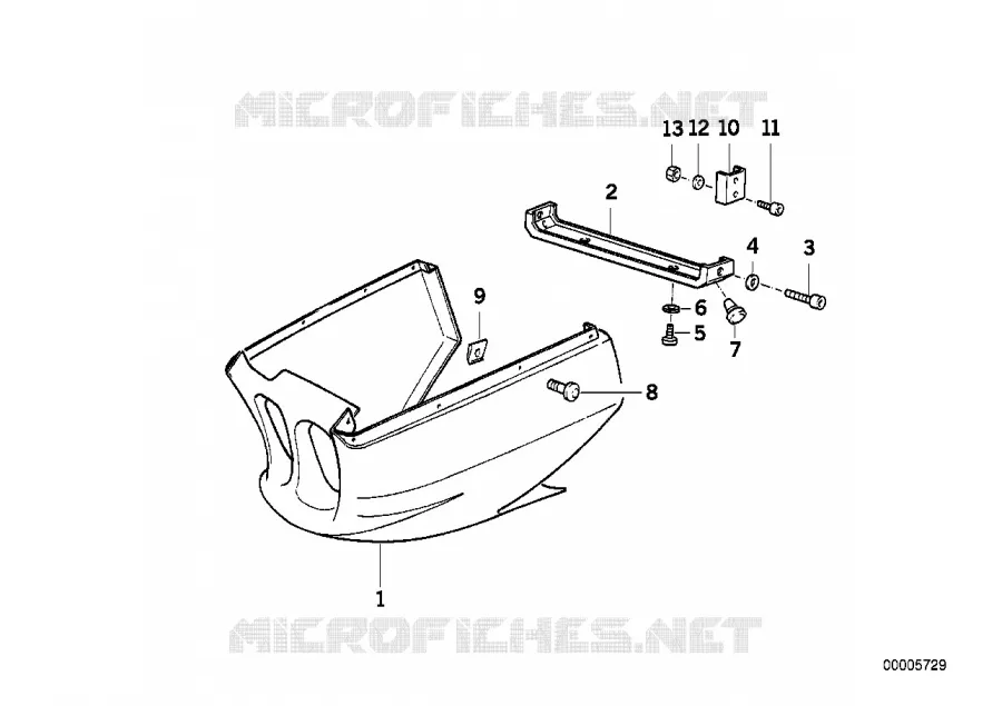 Spoiler moteur BMW Motorrad BMW Motorrad K 1100 1992 4 cyl. 4 soup.  K589 (0522,0532)