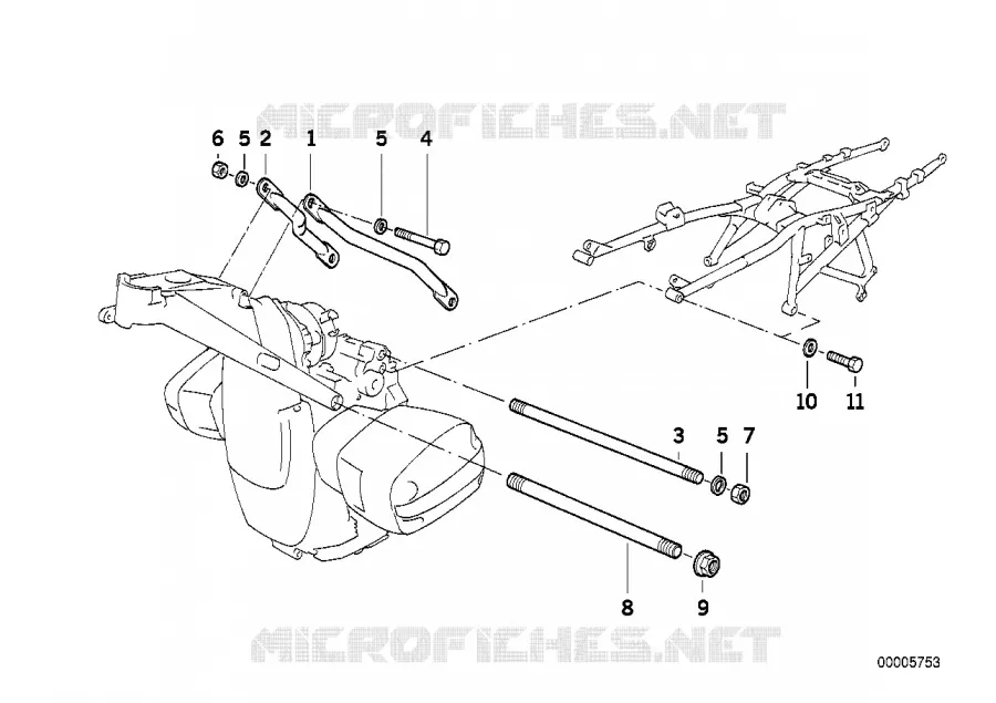 Suspension moteur BMW Motorrad BMW Motorrad R 1100 1994 4V  259 (0413,0418)