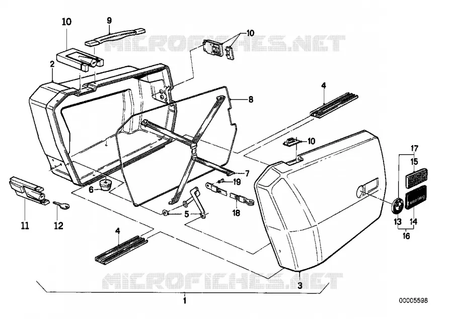 Valise integrale BMW Motorrad BMW Motorrad Classic K 75 1984 3 cyl.  K569 (0562,0571)